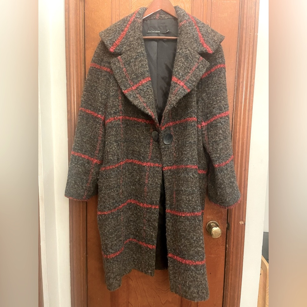 IRIS SETLAKWE plaid coat in multi